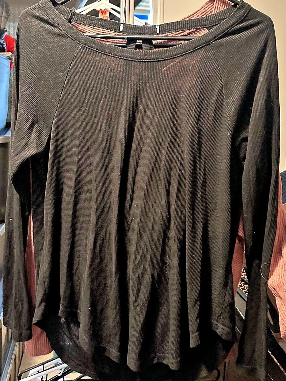 Free People We The Free Waterfall Cowl Neck Top Black